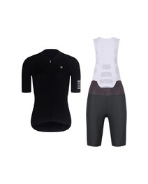RIVANELLE Cycling short sleeve jersey and shorts - VICTORIOUS LADY - anthracite/black